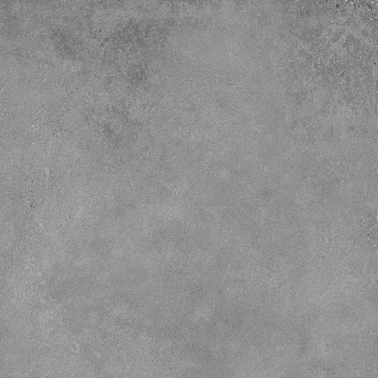 Close-up da textura tipo cimento do azulejo quadrado On Road Antracite 60x60cm.