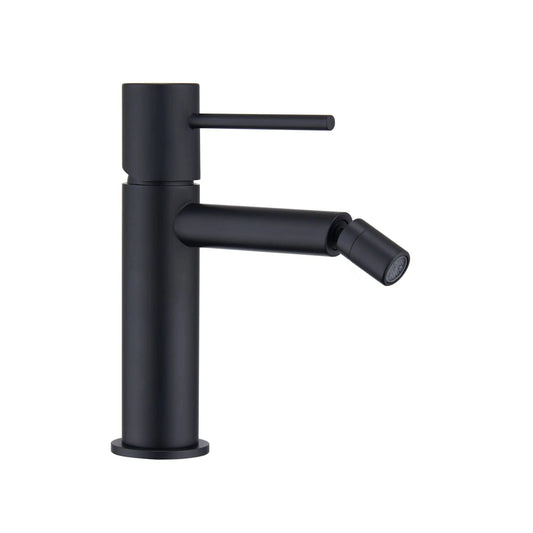 Torneira de bidé monocomando Monza com acabamento Preto Mate (fosco) e bico ajustável.