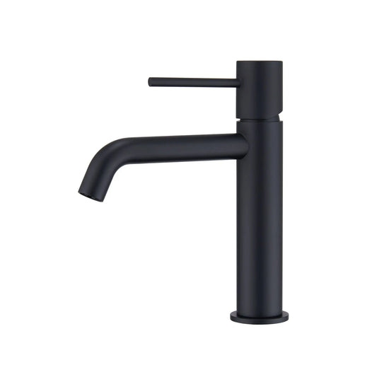 Torneira de lavatório monocomando Monza bica alta preto mate.