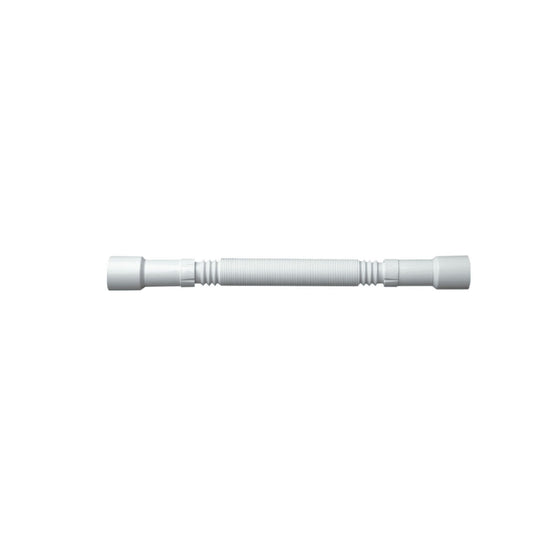 Tubo flexível Mebra branco com bocas lisas e vedação cónica, extensível