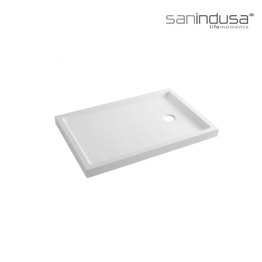Base de duche PIANO 100x80x7,5 branca lisa | 802380 | Sanindusa SANINDUSA