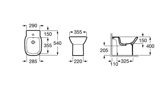 Bidé DEBBA Square ROCA - A355994000