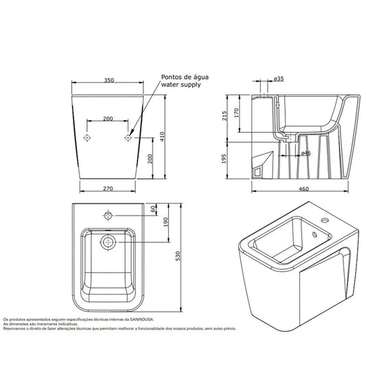 Bidé ADVANCE SANINDUSA - 127410