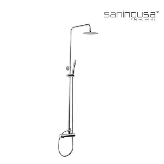 coluna de duche cromada com rampa telescópica do modelo new icone da sanindusa