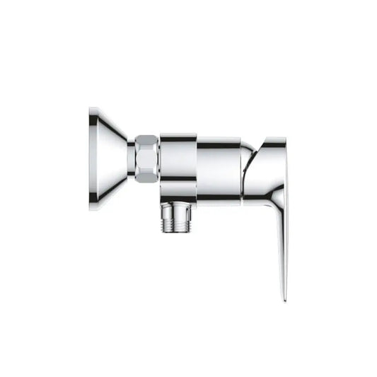 Torneira de duche bauedge cromada, vista de perfil