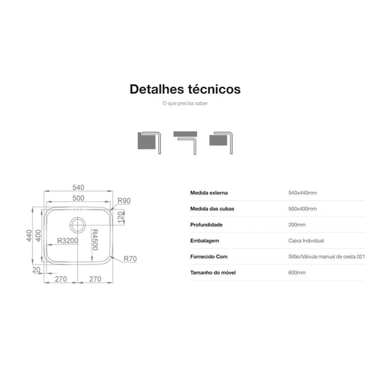 Lava louça BELEM polido - Rodi