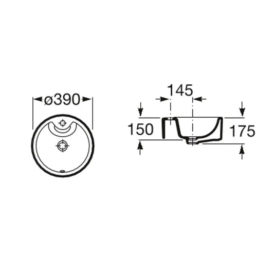 Lavatório TERRA 39 ROCA - A32722T000
