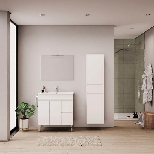 Móvel Iris Promo de 80 cm Branco aplicado num ambiente