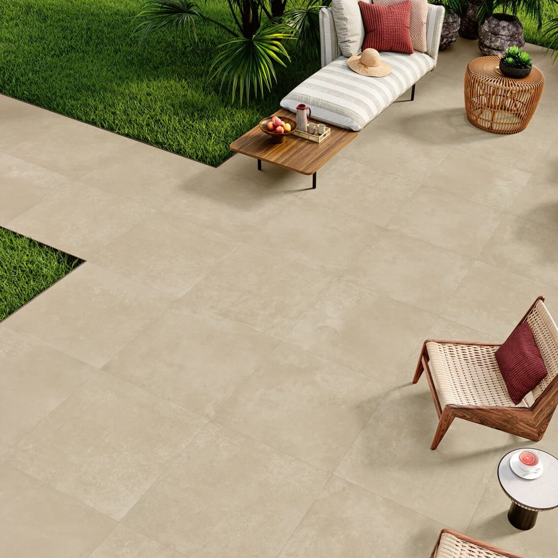 Pavimento BALANCE Beige 80x80cm Ret. Touch Comercial - LOVE Tiles