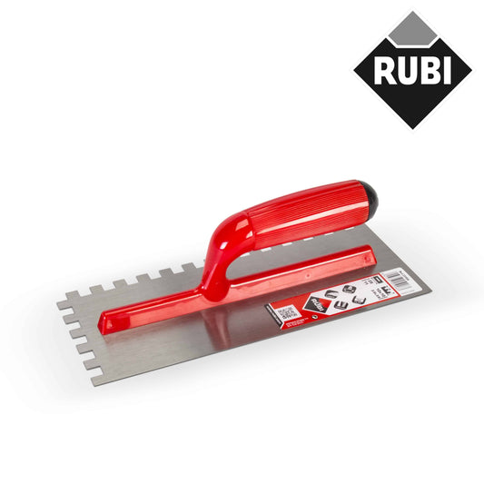 Pente de Aço de 28 cm para barrar massa para cerâmica com dente de 10x10 mm da Rubi