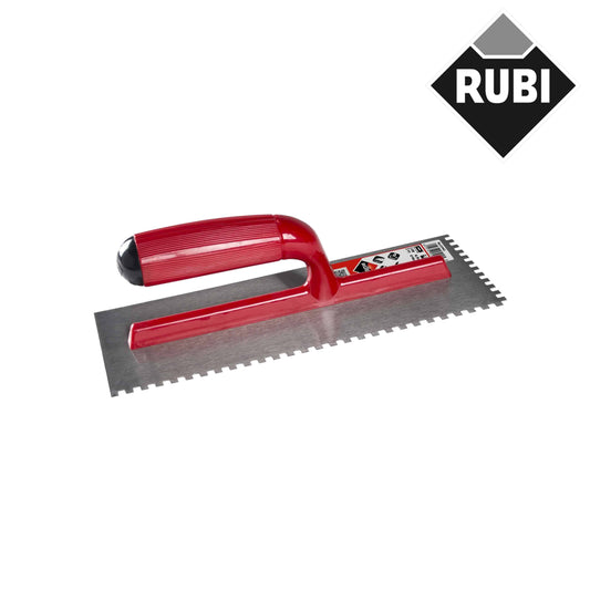 Pente de Aço de 28 cm para barrar massa para cerâmica com dente de 6x6 mm da Rubi