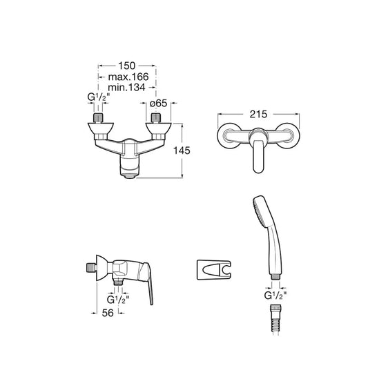 Torneira de duche VICTORIA cromada da Roca