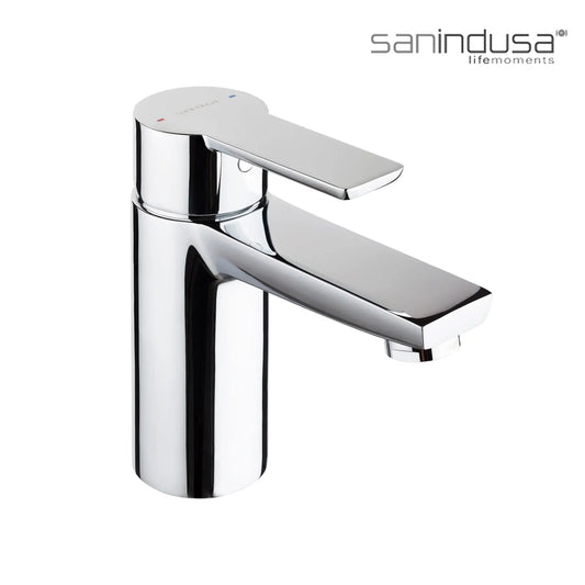 Alt text= 'Torneira de lavatório monocomando MASTER 40 com acabamento cromado brilhante.'